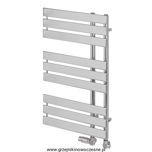 Grzejnik  chromowany RADECO BRUNO 860x500  ( moc 215 W ) - rozstaw przyłączy dolnych 100 mm  