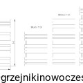 Grzejnik  chromowany RADECO BRUNO 860x500  ( moc 215 W ) - rozstaw przyłączy dolnych 100 mm  