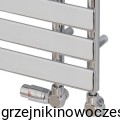 Grzejnik  chromowany RADECO BRUNO 1180x500  ( moc 290 W ) - rozstaw przyłączy dolnych 100 mm 