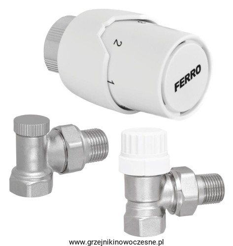 FERRO - zestaw termostatyczny  kątowy 