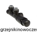 Zestaw termostatyczny  zespolony kątowy + osłony  -  czarny mat 