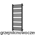 Grzejnik Instal Projekt STICK 1110x500 ( moc 546 Wat ) - rozstaw przyłączy dolnych 470 mm - CZARNY MAT