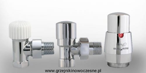 VARIO TERM - komplet termostatyczny  kątowy ROYAL -  chrom