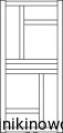 Grzejnik Instal Projekt MONDRIAN 832x400 ( moc 300 Wat ) - rozstaw przyłączy środkowych 50 mm - BIAŁY + kolor