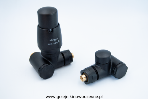 VARIO TERM - komplet termostatyczny pod grzałkę INTEGRA  -  CZARNY MAT