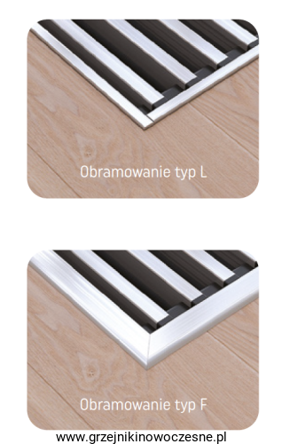 Obramowanie L i F do grzejnika kanałowego VERANO 30/175