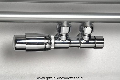 Zestaw termostatyczny  DUO-PLEX kątowy -   chrom