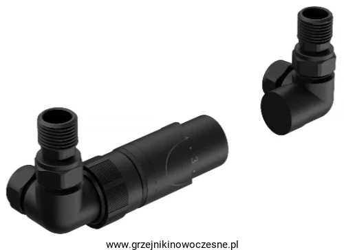 KOMEX - zestaw łazienkowy dekoracyjny osiowy OPAL - czarny mat