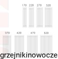Grzejnik pionowy TERMIX GIZA 1800x370  ( moc 2093 Wat )     