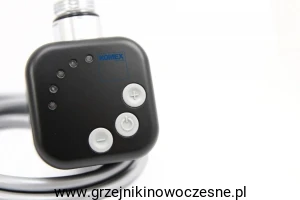 Grzałka elektryczna KOMEX QUATRO  600 W - CZARNY MAT 