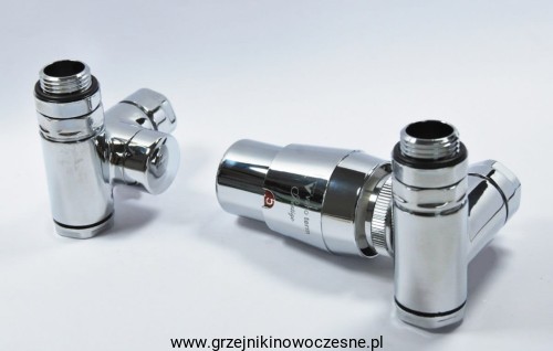 VARIO TERM - komplet termostatyczny pod grzałkę INTEGRA  -  chrom