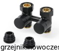 VARIO  TERM  - zestaw zaworów do grzejników tupu V - CZARNY MAT