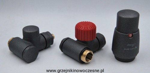 VARIO TERM - komplet termostatyczny pod grzałkę INTEGRA  -  ANTRACYT STRUKTURA