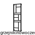 Grzejnik Instal Projekt MONDRIAN 1440x600 ( moc 536 Wat ) - rozstaw przyłączy środkowych 50 mm - CZARNY MAT  
