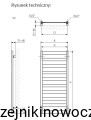 Grzejnik łazienkowy Terma VIVO 910x300  ( moc 240  Wat ) - rozstaw przyłączy 270 mm  