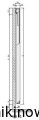 Grzejnik pionowy dekoracyjny Purmo TINOS V 11 1800x450  ( moc 976  Wat )  
