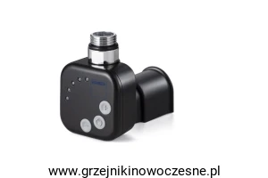Grzałka elektryczna KOMEX QUATRO  z maskownicą kabla 400  W  - CZARNY MAT 