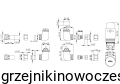 REGNIS - komplet termostatyczny osiowy + osłony dekoracyjne  - czarny 