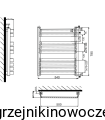 Drabina Komex  ARON  782x440   ( moc 324  Wat ) - rozstaw dolny 400 mm - BIAŁY + KOLORY   