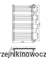 Drabina Komex  ARON  1130x540   ( moc 556  Wat ) - rozstaw dolny 500 mm - BIAŁY + KOLORY  