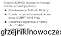 Drabina Komex  ARON  1130x540   ( moc 556  Wat ) - rozstaw dolny 500 mm - BIAŁY + KOLORY  