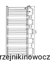 Drabina Komex  ARON  1470x540   ( moc 662  Wat ) - rozstaw dolny 500 mm - BIAŁY + KOLORY  