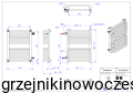 Drabinka Instal Projekt STANDARD 3D  686x500 ( moc  549  Wat ) - rozstaw przyłączy bocznych 500 mm - BIAŁY  