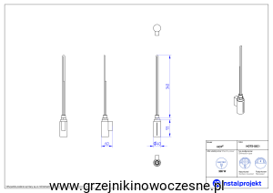 Grzałka elektryczna Instal Projekt  HOT2 300 W - biała