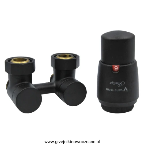 VARIO  TERM  - zestaw zaworów do grzejników tupu V - CZARNY MAT