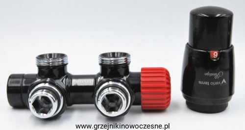 VARIO TERM - zestaw termostatyczny zespolony TWINS  - CZARNY POŁYSK