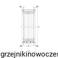 Grzejnik pionowy Radeco VENEZIA P  21 1800x600  ( moc 1836 W )  